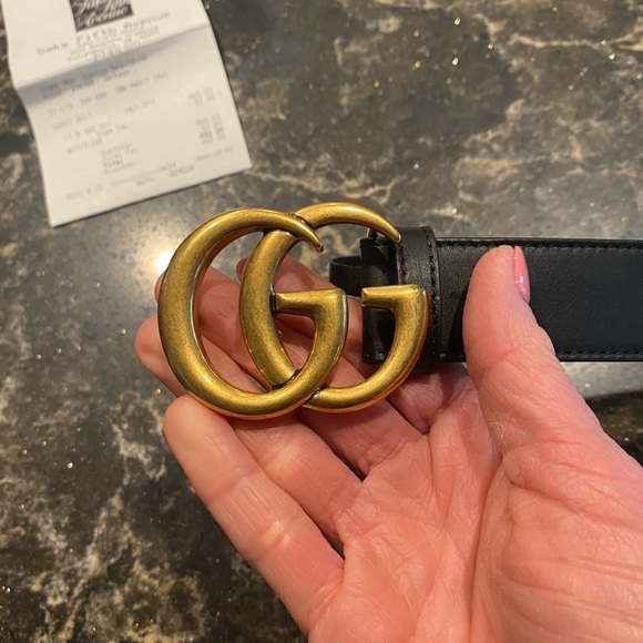 Gucci Black and Gold Women's Belt - Picture 3 of 16